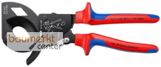 KNIPEX 95 31 250 Kabelschneider (Ratschenprinzip) mit Mehrkomponenten-Hüllen schwarz lackiert 250 mm KNIPEX 95 31 250 Kabelschneider (Ratschenprinzip) mit Mehrkomponenten-Hüllen schwarz lackiert 250 mm