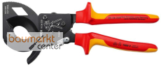 KNIPEX 95 36 250 Kabelschneider (Ratschenprinzip) isoliert mit Mehrkomponenten-Hüllen, VDE-geprüft schwarz atramentiert 250 mm KNIPEX 95 36 250 Kabelschneider (Ratschenprinzip) isoliert mit Mehrkomponenten-Hüllen, VDE-geprüft schwarz atramentiert 250 mm