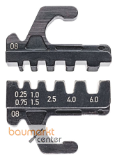 KNIPEX 97 39 08 Crimpeinsatz f�r isolierte + unisolierte Aderendh�lsen 0,25 - 6 mm�