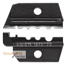 KNIPEX 97 49 10 Crimpeinsatz f�r unisolierte Rohr- und Quetschkabelschuhe sowie unisolierte Sto�- und Quetschverbinder nach DIN 46341