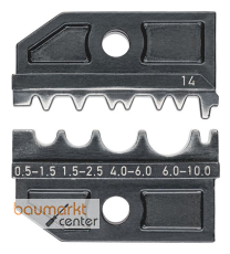 KNIPEX 97 49 14 Crimpeinsatz f�r unisolierte Rohr- und Quetschkabelschuhe sowie unisolierte Sto�- und Quetschverbinder nach DIN 46341