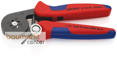 KNIPEX 97 53 04 SB Selbsteinstellende Crimpzange f�r Aderendh�lsen mit Seiteneinf�hrung mit Mehrkomponenten-H�llen br�niert 180 mm