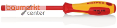 KNIPEX 98 03 055 Steckschl�ssel mit Schraubendreher-Griff isoliert mit Mehrkomponenten-H�llen, VDE-gepr�ft br�niert 232 mm