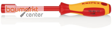 KNIPEX 98 03 12 Steckschl�ssel mit Schraubendreher-Griff isoliert mit Mehrkomponenten-H�llen, VDE-gepr�ft br�niert 237 mm