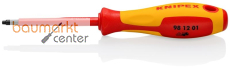 KNIPEX 98 12 01 Schraubendreher f�r Robertsonschrauben R1 isoliert mit Mehrkomponenten-H�llen, VDE-gepr�ft br�niert 185 mm