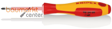 KNIPEX 98 24 00 Schraubendreher f�r Kreuzschlitzschrauben Phillips� isolierender Mehrkomponenten-Griff, VDE-gepr�ft br�niert 162 mm
