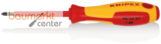KNIPEX 98 24 01 Schraubendreher f�r Kreuzschlitzschrauben Phillips� isolierender Mehrkomponenten-Griff, VDE-gepr�ft br�niert 187 mm