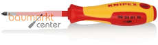 KNIPEX 98 24 01 SL Schraubendreher (Slim) f�r Kreuzschlitzschrauben Phillips� isolierender Mehrkomponenten-Griff, VDE-gepr�ft br�niert 187 mm