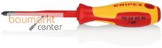 KNIPEX 98 24 02 SL Schraubendreher (Slim) f�r Kreuzschlitzschrauben Phillips� isolierender Mehrkomponenten-Griff, VDE-gepr�ft br�niert 212 mm