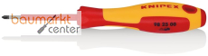 KNIPEX 98 25 00 Schraubendreher f�r Kreuzschlitzschrauben Pozidriv� isolierender Mehrkomponenten-Griff, VDE-gepr�ft br�niert 162 mm