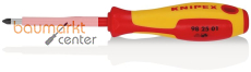KNIPEX 98 25 01 Schraubendreher f�r Kreuzschlitzschrauben Pozidriv� isolierender Mehrkomponenten-Griff, VDE-gepr�ft br�niert 187 mm