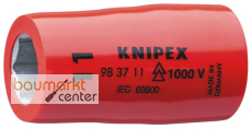 KNIPEX 98 37 11 Steckschl�sseleinsatz f�r Sechskantschrauben mit Innenvierkant 3/8" 43 mm