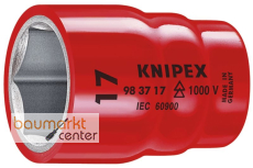 KNIPEX 98 37 19 Steckschl�sseleinsatz f�r Sechskantschrauben mit Innenvierkant 3/8" 49 mm