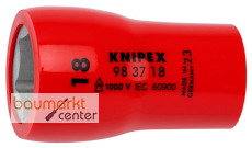 KNIPEX 98 37 18 Steckschl�sseleinsatz f�r Sechskantschrauben mit Innenvierkant 3/8" 49 mm
