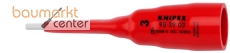 KNIPEX 98 39 03 Steckschl�sseleinsatz f�r Innensechskantschrauben mit Innenvierkant 3/8" 92 mm