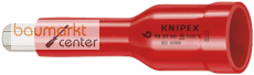 KNIPEX 98 39 08 Steckschl�sseleinsatz f�r Innensechskantschrauben mit Innenvierkant 3/8" 75 mm
