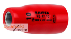 KNIPEX 98 47 10 Steckschl�sseleinsatz f�r Sechskantschrauben mit Innenvierkant 1/2" 54 mm