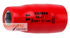 KNIPEX 98 47 11 Steckschl�sseleinsatz f�r Sechskantschrauben mit Innenvierkant 1/2" 54 mm