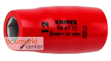 KNIPEX 98 47 12 Steckschl�sseleinsatz f�r Sechskantschrauben mit Innenvierkant 1/2" 55 mm