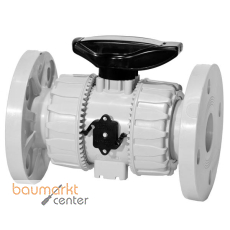 Aliaxis 2-Wege Kugelhahn VK Dual Block aus PP-H m.Festflansch VKDOM/FKM d 50