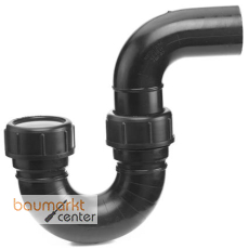 Aliaxis PE-Abflu�, Siphon senkrecht/waagerecht d 63/50