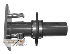 Aliaxis PVC-U Wanddurchf�hrung gerade d125 DN125 einseit.Flansch Stahl verzinkt