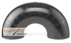 Aliaxis Bogen f.PE Abfluss d 63 180 Grad schwarz