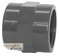 Aliaxis Muffe PVC-U MFV R 1 1/4" PN16 Gewinde beidseitig