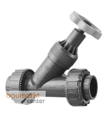 Aliaxis Schr�gsitzabsperrventil PVC-U d32 EPDM Verschraubung Klebmuffe VVUIV-E