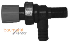Aliaxis Membran-Eckventil PVC 20mm x 1/2" Schlauch / Gewinde