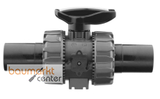 Aliaxis 2-Wege Kugelhahn PVC-U VKD d32 FKM PE100-LS-Stutzen SDR11 VKDBEV-FKM