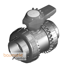 Aliaxis 2-Wege Kugelhahn VEE PVC-U R1 EPDM Gewindemuffe Easyfit VEEFV-EPDM