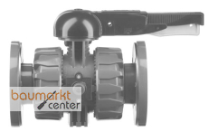 Aliaxis 2-Wege Kugelhahn VKD PVC-C d75 EPDM Festflansch VKDOC-EPDM