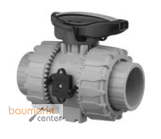 Aliaxis PVC-C 2-Wege Kugelhahn VKD d40 EPDM Sicherheitshebel Klebmuffe VKDIC-SHX