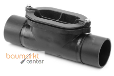 Aliaxis Putzstück f.PE Abfluss d 125 schwarz mit ovalem Verschluss Aliaxis Putzstück f.PE Abfluss d 125 schwarz mit ovalem Verschluss