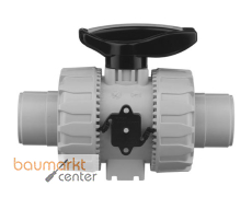Aliaxis 2-Wege Kugelhahn VK Dual Block mit PP- Stutzen zum Muffenschwei�en d 40
