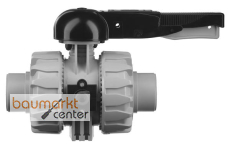 Aliaxis 2-Wege Kugelhahn VK Dual Block mit PP- Stutzen zum Muffenschwei�en d 110