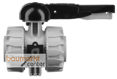 Aliaxis 2-Wege Kugelhahn VK Dual Block aus PP-H mit Schwei�muffen VKDIM/EPDM d 110