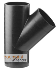 Aliaxis Abzweig f.PE Abfluss d 110/90 45 Grad schwarz Aliaxis Abzweig f.PE Abfluss d 110/90 45 Grad schwarz