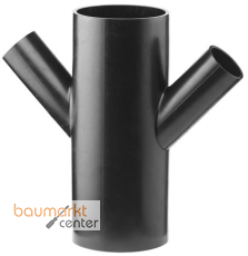 Aliaxis Doppelabzweig f.PE Abfl.d110 60 Grad schwarz