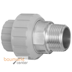 Aliaxis �berg-Verschraub. PVC-C d50 x R1 1/2 AG auf Messing BIROC-EPDM