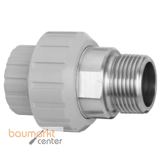 Aliaxis �-Verschraubung PVC-C d20xR1/2 Rohr-AG auf Edelstahl EPDM BIRXC