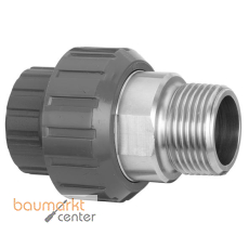 Aliaxis �-Verschr. PVC-U/Edelst. BIRXV d 63 x 2 PN 16 AG