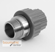 Aliaxis �berg-Verschraub.AG ABS d63xR2 Klebmuff/Edelst.rohr-AG EPDM BIFXA-EPDM