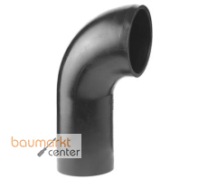 Aliaxis Bogen f.PE Abfluss d 50/40 90 Grad schwarz reduziert