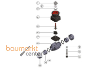 Aliaxis Geh�use PVC-U m. Klebstutzen f. DKDV d 50