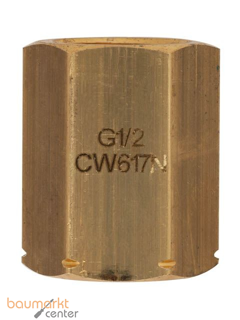 Spannmuffe DIN16283 G1/2 links x G1/2 Messing