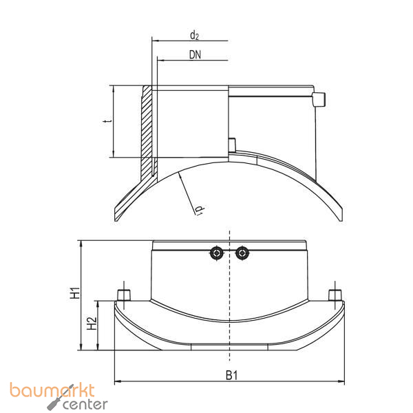 Aliaxis Abwassersattel ASA VL d 225 /d 160 Vakuum Loading FRIAFIT