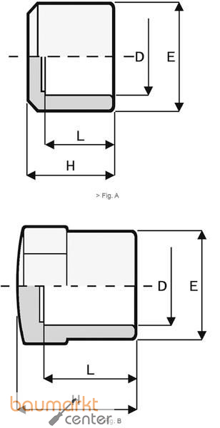 Aliaxis Kappe, PVC-U d 25, CA1 Auslaufartitkel