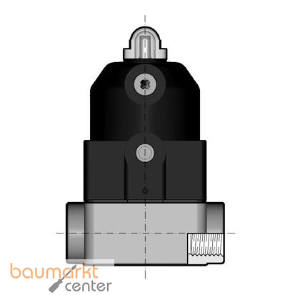 Aliaxis 2/2-W-Membranventil CM/CP, PP, Typ 190 Gewindemuffe, NC, R1/2'', PN6